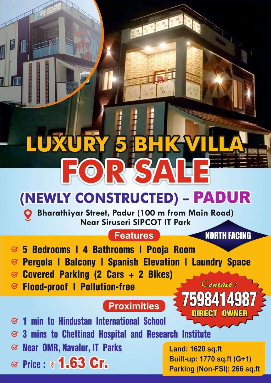 3 BHK Apartment for Rent in Sithalapakkam 3